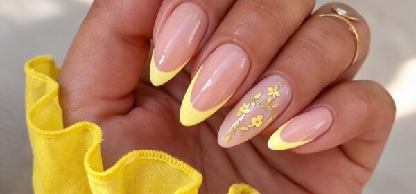 Лимонный маникюр, который вытесняет нежную пастель